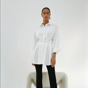 ZARA PLEATED SHIRT DRESS